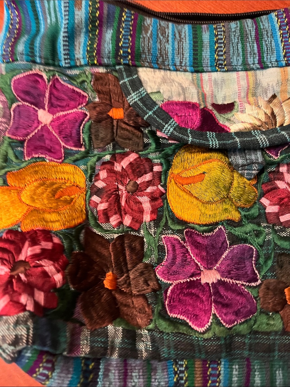 Mexican Hippie Boho Embroidered Tapestry Hobo Shoulder Bag NWOT - Picture 5 of 7